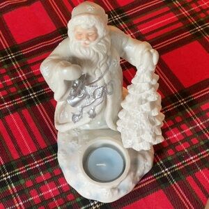 PartyLite Santa Candle Holder - Red and White